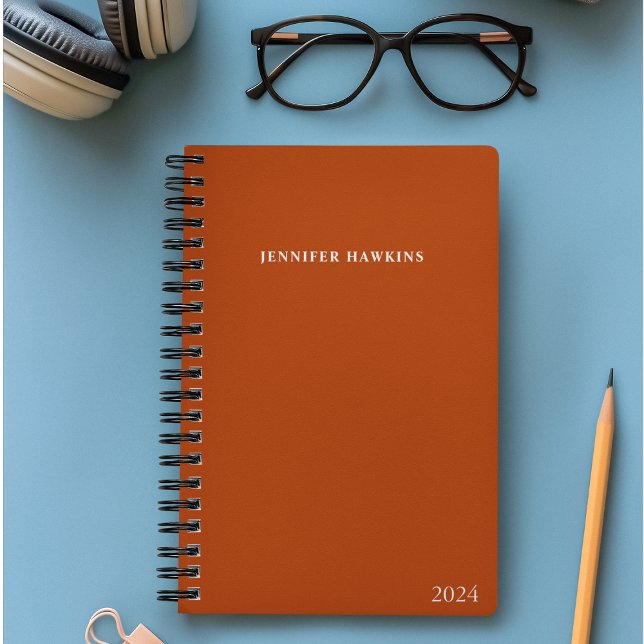 Custom Initial Name Brown 2024 Weekly Personal Planner (Creator Uploaded)