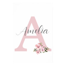 Custom Initial Name Print Personalised Nursery Art