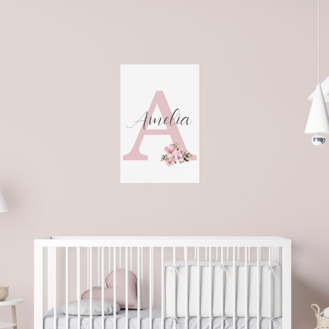 Custom Initial Name Print Personalised Nursery Art (Nursery 2)