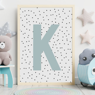 Custom Initial Print | Modern Monogram Wall Art