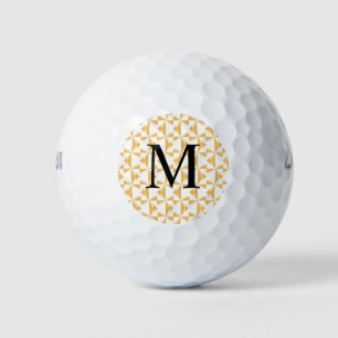 Custom Initial Pumpkin Pinwheels Golf Balls