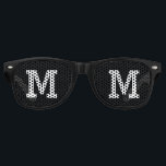 Custom Initial Retro Sunglasses<br><div class="desc">Monogrammed glasses.</div>
