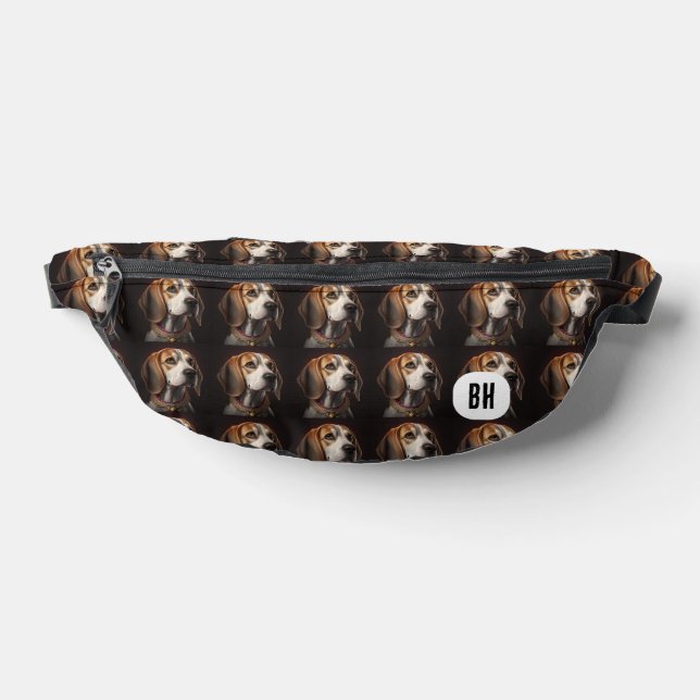 Custom Initials Beagles Dog Bum Bags (Lay Down)