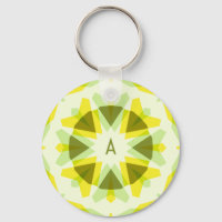 Custom Initials Bright Yellow Green Summer Star