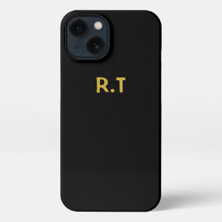 Custom Initials, Glossy Black Phone Cover
