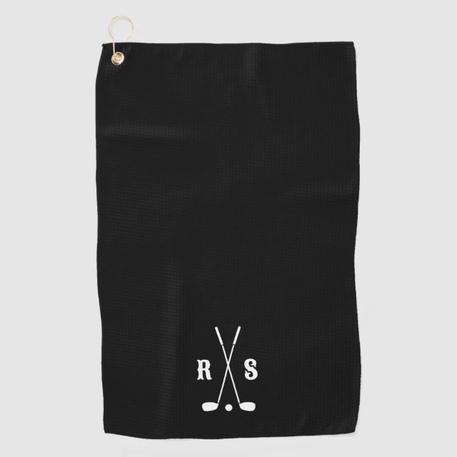 Custom Initials Golf Gift for Dad, Monogram Gift Towel (Front)