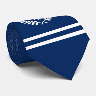 Custom Initials Hockey Player / Fan All Star Navy Tie