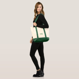 Custom Initials Jumbo Tote Bag