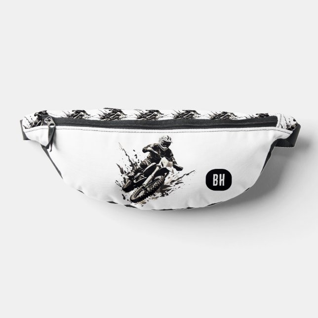 Custom Initials Monogram Motorcycle For Him Bum Bags (Lay Down)