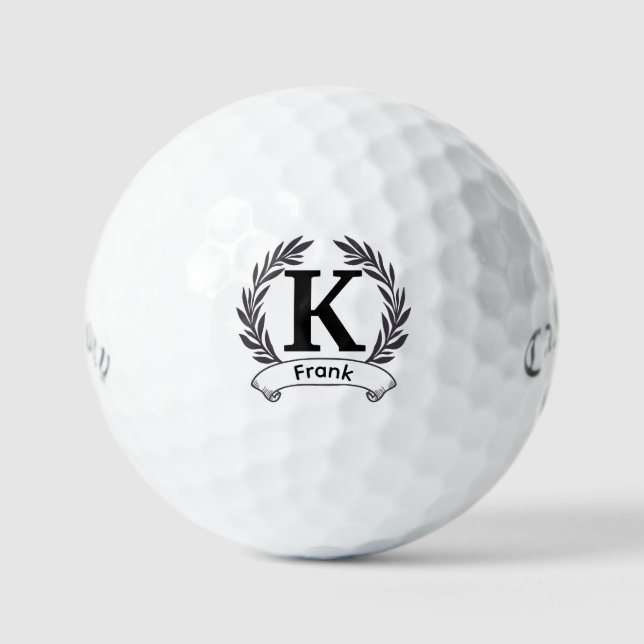 Custom Initials & Monograms, Personalised Callaway Golf Balls (Front)