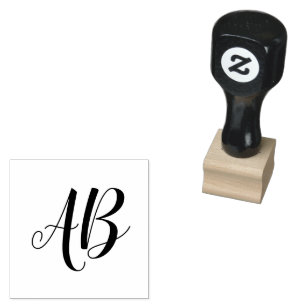 Custom Initials Personalised Rubber Stamp