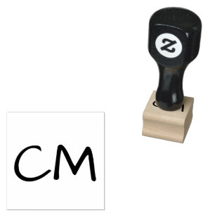 Custom Initials Personalised Rubber Stamp