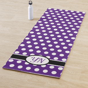 Custom initials Polka Dot  Yoga Mat