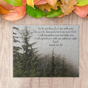 Custom Inspirational bible verse from Isaiah Jigsaw Puzzle