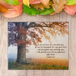 Custom Inspirational bible verse from Isaiah Jigsaw Puzzle