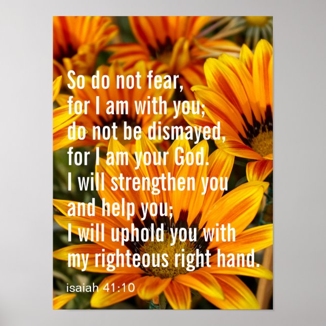 Custom Inspirational Bible Verse Sunflower Poster (Front)