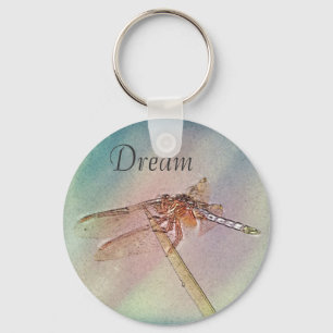 Custom Inspirational Dragonfly Key Ring