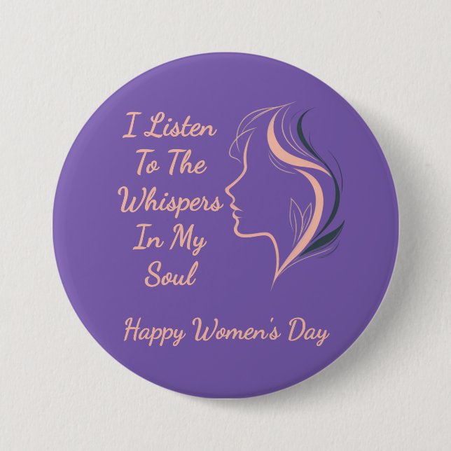 Custom Inspirational Purple Button (Front)