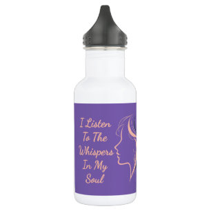 Custom Inspirational Purple Water Bottle