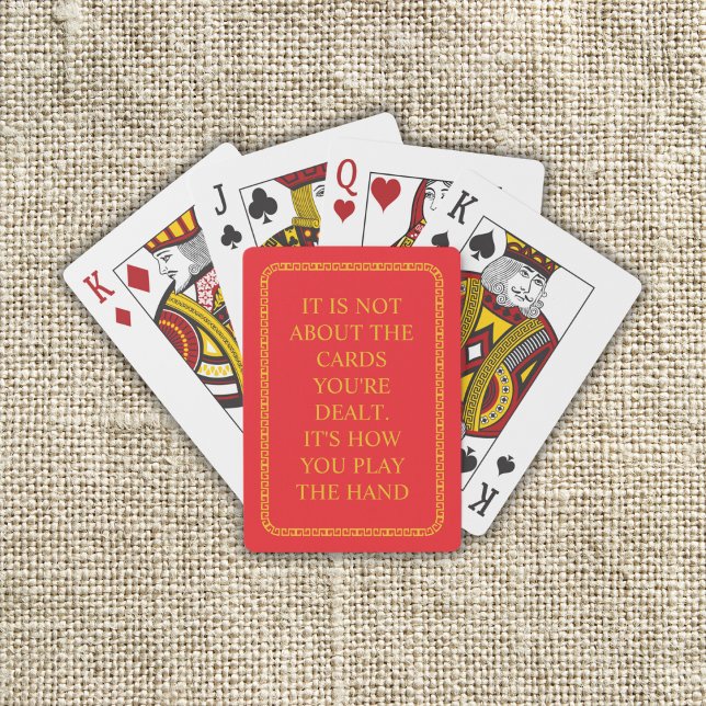 Custom Inspirational Quote  Playing Cards (Custom Inspirational Quote Red Poker Cards)