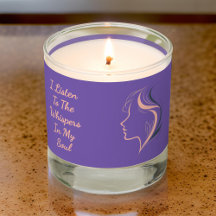 Custom Inspirational Scented Candle–Relax &Reflect