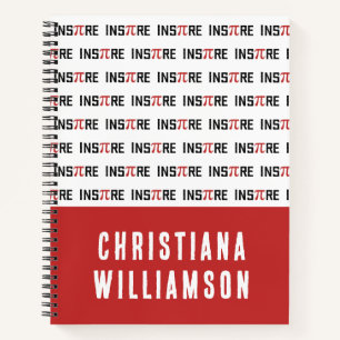 Custom InsPire Pi day Happy Pi day Math Gifts Notebook