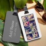 Custom Instagram 8 Photo Collage Text on Back Luggage Tag<br><div class="desc">Use your favourite photos or pictures to make a fun keepsake to share with friends.</div>