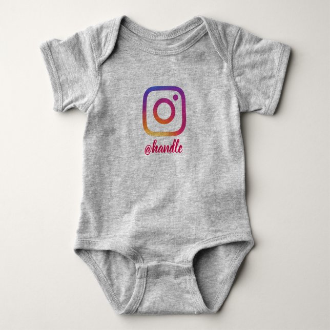 Custom Instagram baby onsie Baby Bodysuit (Front)
