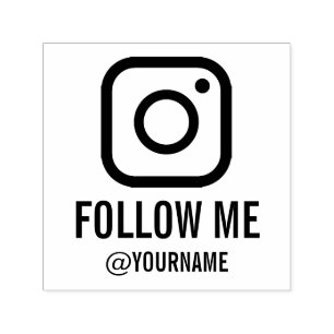 Custom Instagram Follow me on Instagram Self-ink Self-inking Stamp