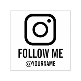 Custom Instagram | Follow me on Instagram Self-ink Self-inking Stamp