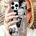 Custom Instagram Photo Collage Personalised Name iPhone 16 Case<br><div class="desc">Custom Instagram Photo Collage Ash Grey Personalised iPhone 16 Case. This trendy modern design features a place for 4 square instagram style photos. Add your name or text to further personalise this custom DIY design and choose your own background colour.</div>