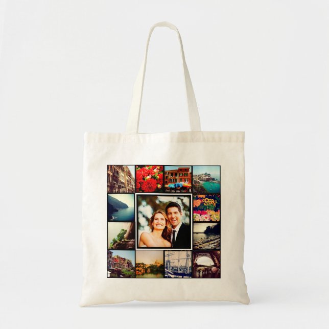 Custom Instagram Photo Collage Personalised Tote (Front)