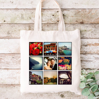 Custom Instagram Photo Collage Personalised Tote Bag