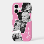 Custom Instagram Photo Collage Personalized Name<br><div class="desc">Custom Instagram Photo Collage Pink Personalized iPhone 17 Case. This trendy modern design features a place for 4 square instagram style photos. Add your name or text to further personalize this custom DIY design and choose your own background color.</div>