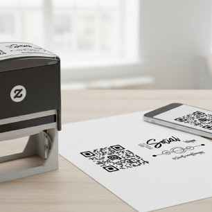Custom Instagram QR Code Rubber Stamp