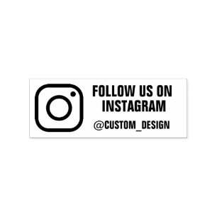 Custom Instagram Username Follow Us On Instagram Rubber Stamp