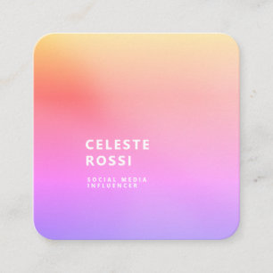 Custom instagram web celebrity fashion blogger square business card