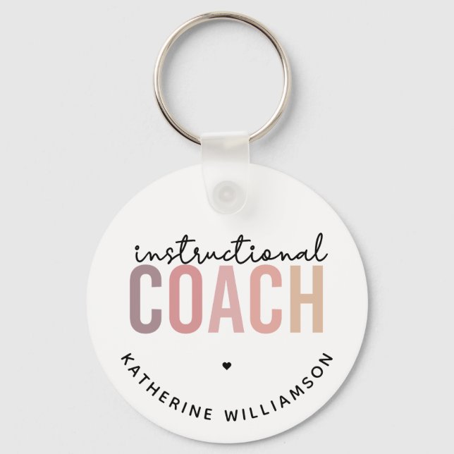 Custom Instructional Coach Educational Coach Gifts Key Ring (Front)