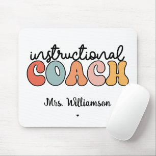 Custom Instructional Coach Educational Coach Retro Mouse Pad