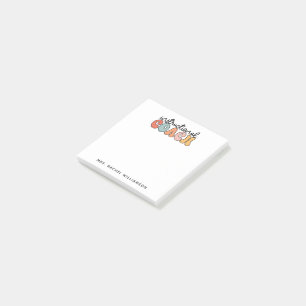 Custom Instructional Coach Educational Coach Retro Post-it Notes
