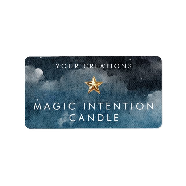 Custom Intention Candle Sticker Labels (Front)