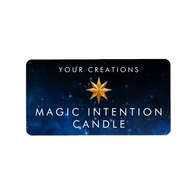 Custom Intention Candle Sticker Labels (Front)