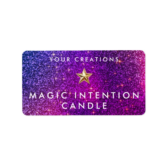 Custom Intention Candle Sticker Labels (Front)