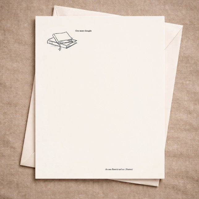 Custom Introvert Solitude Journal Writing Gift Letterhead (Creator Uploaded)