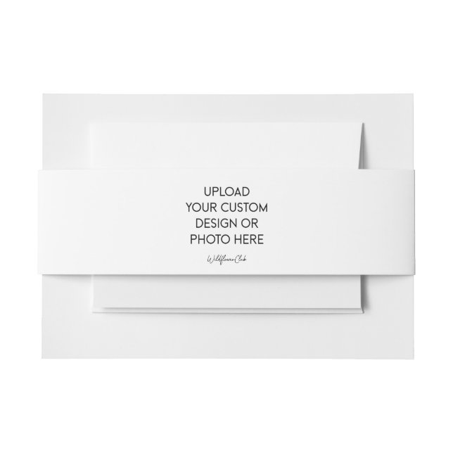 Custom Invitation Belly Band - Landscape 2" x 15" (Front Example)