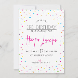 CUSTOM invitation design for HARPER