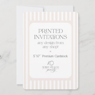 Custom Invitations - Wilde Peach Party