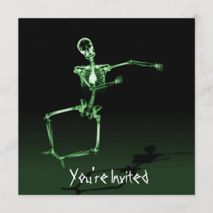 CUSTOM INVITES - X-Ray Skeleton Joy Leap - Green