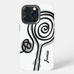 Custom iPhone 13 Pro Case with tennis racket art