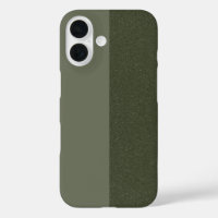 Custom iPhone 16 Case – Matte & Glitter Moss Split